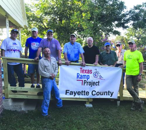 On Aug. 28, Fayette County Texas Ramp Project volunteers built a 16 ft. wheelchair ramp on E. Hollmann in Ellinger.