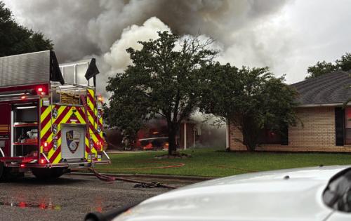 A home on Cynthia Ln. in La Grange’s Lynnwood neighborhood could be a total loss after a fire Monday evening.