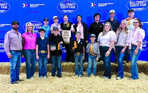 Pictured are (front, from left): Coaches JoJo and Kaci Carrales, Jehnsen Janecka, Hudson Holub, Joesph Carrales, Rowdy Guenther, Reaghan Karisch, Hailey Janish and Tatum Fritsch; back row: Crockett Guenther, Tate Fritsch, Kaisley Janecka, Adalyn Carrales, Logan Poncik, Holden Holub, and Rilan Karisch.