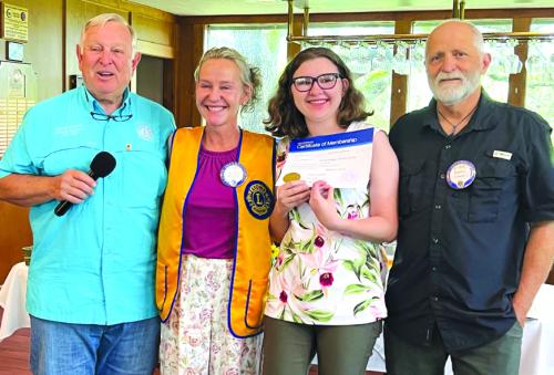 The La Grange Noon Lions Club welcomed their newest member, Caitlin Lewis. Her sponsor is Lion Daniel Lewis.