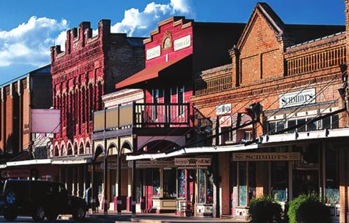 Scenic Washington Street on the courthouse square in downtown La Grange.
