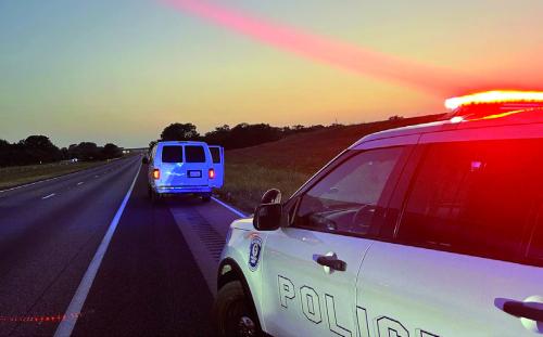 Schulenburg Police stopped a van on Interstate 10 Tuesday evening after a report of theft at the Pilot Travel Center. Officers recovered the merchandise from the van and arrested seven suspects.