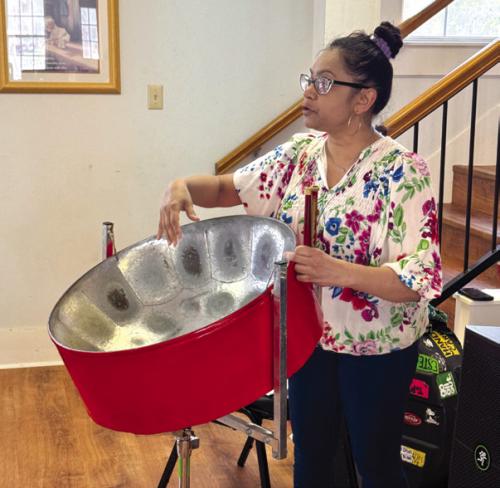 Tanya Edwards shared her amazing talent with members, playing her steel drum. Members were uplifted by her spirit and the beautiful music.