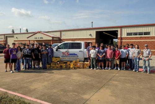 Texas Critical Systems of Bastrop and Dewalt Tools donated $6,000-worth of tools to the La Grange High School Ag and Welding Shop last Wednesday. Photo by Andy Behlen