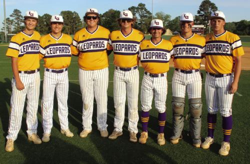The seven senior members of the La Grange baseball team pose before Thursday’s home finale, a 5-0 victory over Smithville. Left to right, those seniors are: Braxton Dahse, Max Dixon, Bradyn Prasek, Kyler Lamza, Ty Stark, Hunter Sabo and Holdyn Cooper. Photo by Jeff Wick