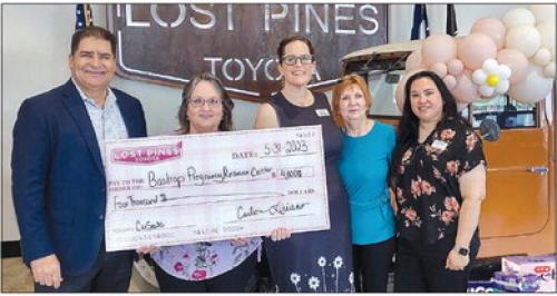 Lost Pines Toyota showed a heartwarming support and donated $4,000 to Bastrop Pregnancy Resource Center for car seats.