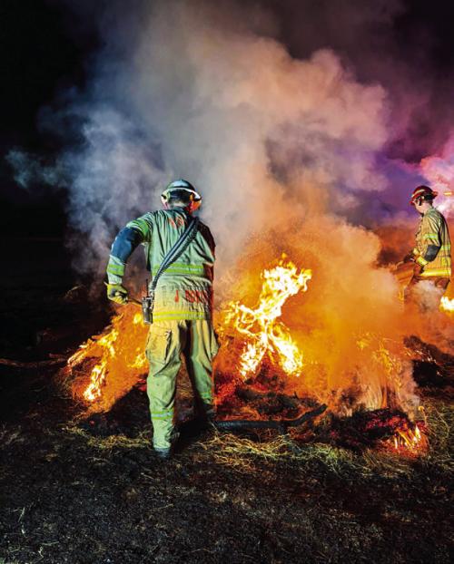 Flatonia volunteer firefighters extinguished an illegal bonfire on the night of New Year’s Eve, Dec. 31.
