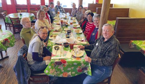 Fayette County Retired Teachers met on Feb. 12 at Mandito’s in Round Top for lunch and fellowship. Pictured: (back left) Larry Joost, Kathy Migl, Jeanne Wetjen, Susan Vecera, Lisa Slinkard, Karen Fitch, Jaci Elliott. (back right) Kim Joost, Debbie Morrill, Rebecca Halder, Joan Miertschin, Carobeth Fuchs Bockhorn, Carolyn West, and Rick West.
