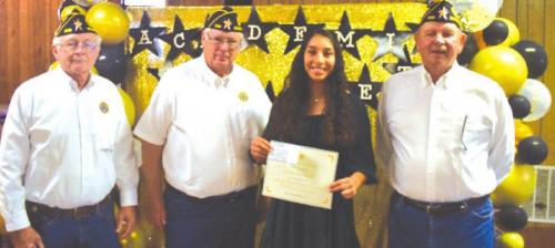 American Legion Quade-Werchan Presents Scholarship to Salinas