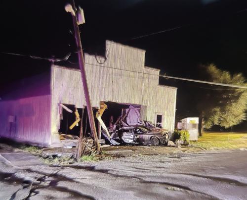 Car Hits Building