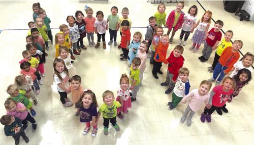 On Tuesday, January 24, the Mt. Calvary Lutheran Preschool students in La Grange celebrated the 100th day of school with special songs, snacks, crafts, and activities. They wore bright colors to show they are 100 days brighter.