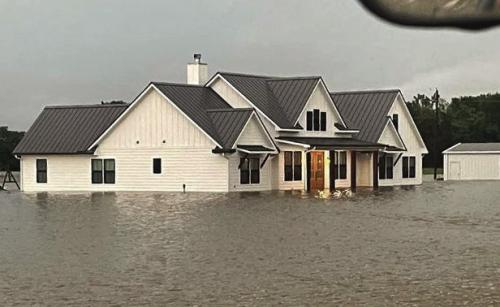 This photo posted to Facebook shows the extent of the flooding along Kruppa Rd. last Friday.