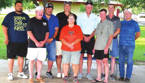 Front Row, left to right: E.L. Moore, Connie Koopmann and Kenneth Leopold; Back row from left to right: Ryan Arellano, Fred Garza, Terry Patek, Jim Murphey, Robert Klekar and Steve Wynne.