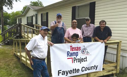 On May 23, the Texas Ramp Project volunteers built this 52 ft. ramp on N. Cedar in Flatonia.