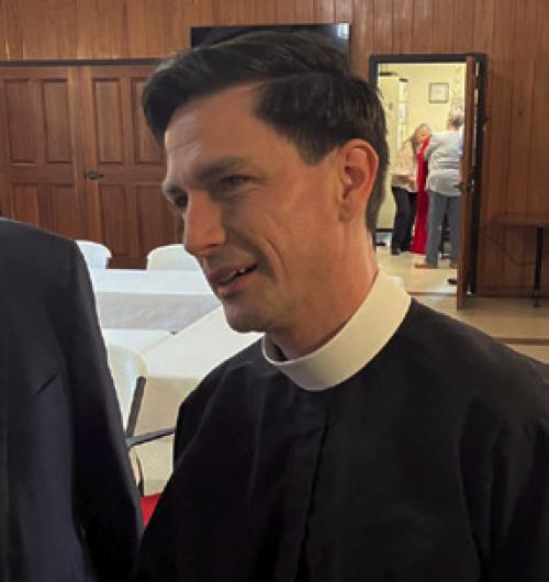 The Rev. Eric Hungerford, now rector at St. Paul’s Episcopal Church Chestnut Hill, Philadelphia, visits his former parish, St. James’ La Grange.