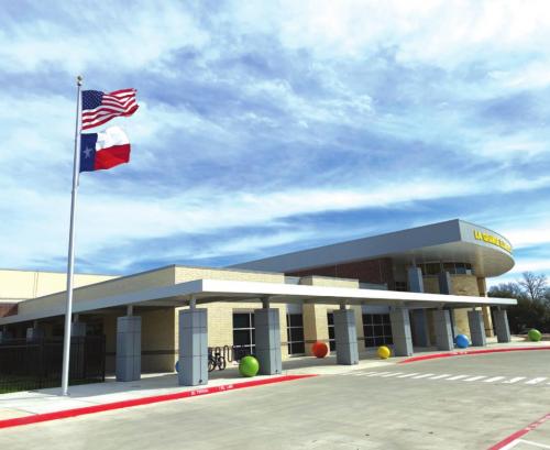 The new entrance to La Grange Elementary School faces Jackson Street.