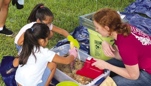 At last year’s first annual Archeology Day at Monument Hill, kids got a chance to try their hand at digging up artifacts.