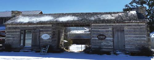 One of the historic buildings in downtown Round Top, covered in ice and snow. Photos courtesy of Mark Massey