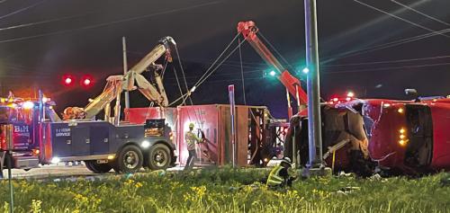 Speedy Sand Truck Flips in Town