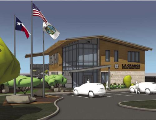 The design firm Parkhill provided this rendering of what a new police station for the City of La Grange might look like.