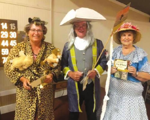 Costume contest winners in group one were Staci Brugger-third; Billy Niesner-second; and Carol Bigott-first.