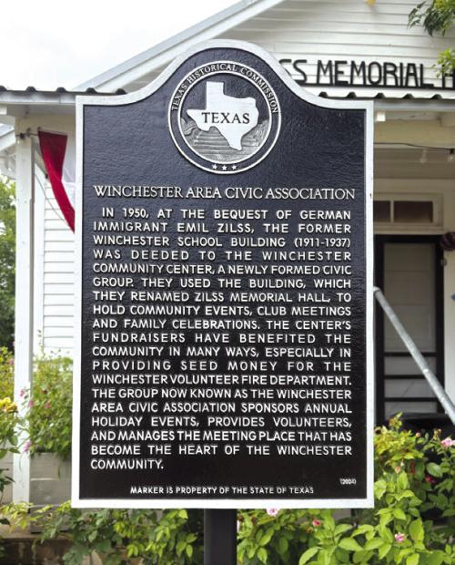 Historical Marker now erected in front of Zilss Hall.
