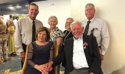 The Lehmanns enjoyed a trip to Hendersonville, Tenn. to help celebrate their uncle and aunt’s 70th wedding anniversary. Pictured on the bottom row are the celebrants Grace and Fred Lehmann of Hendersonville, Tenn. and in back are David and Linda Lehmann of Warda and Lorie and Doug Lehmann of La Grange.