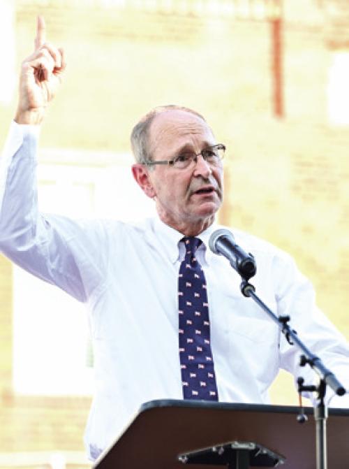 District Judge Jeff Steinhauser was one of Saturday’s featured speakers. Photo by Stephanie Steinhauser