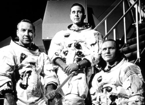 Apollo 8 Crew – From left to right: Jim Lovell, Bill Anders (of La Grange) and Frank Borman.
