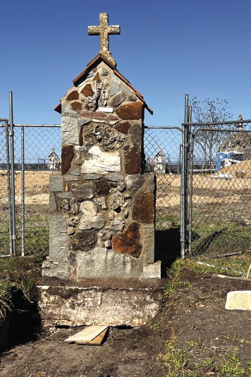 The Station of the Cross No. 10 at Hostyn is the only one of the numerous chapels, stations and grotto that has to be moved (and only a few feet) amidst the construction of the new church. Photo courtesy of Roxann Redding