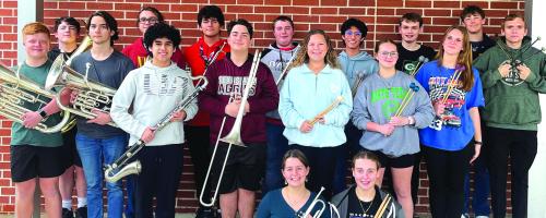 La Grange High School Band members that performed at the UIL Region 18/26 Solo &amp; Ensemble Contest – From left to right: Grady Kocian, Jacob Bridgefarmer, Grayson Owens, Parker Weishuhn, Anthony Anzaldua, Gerardo Gomez, Kameron Behrens, Kevin Karstedt, Lauren Rusek, Marissa Muras, Gabriel Vega, Hannah Gross, Harper McKee, Slade Jecmenek, Nora Hunt, Travis Hill, Trey Dalton. Not pictured: Vanessa Adams.