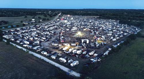 This overhead photo shows the massive scene at the Real Deal Reunion and concert in Nechanitz at the conclusion of Saturday’s Trail Ride. Social media photo shared by event organizers