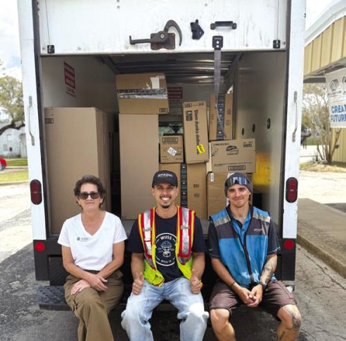 Program Director Stephanie Shroyer is pictured here with Mo and Zack from Amazon out of Kyle. Senior Connections is blessed to have been chosen by Amazon as their Non-Profit of the Month. Senior Connections received a huge amount of items for bingo prizes and kitchen supplies.