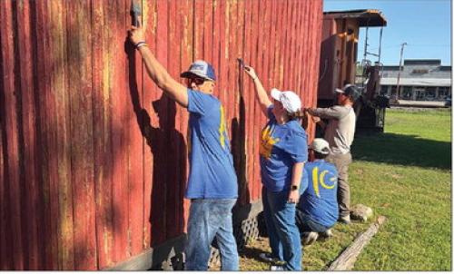 LCRA employees paint the old city jail in Flatonia during LCRA’s Steps Forward Day on April 11. During the annual day of service, employees worked on 40 community projects throughout LCRA’s service territory. More on their local projects in Friday’s edition of The Record.