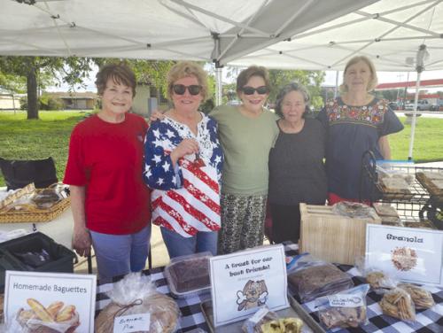 St. James’ Episcopal Church Women donated $500 to the Gardenia E. Janssen Animal Shelter from the bake sale on Saturday, Sept. 12. Pictured from left are: Fran Mason, Jane Malik, Ann Campbell, Virginia James, and Lil Landry. Not pictured is Carolyn Cheatham and Mary Kirby.