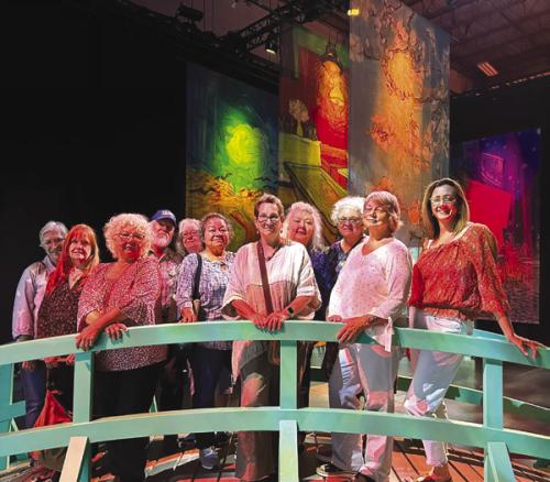 A group of our members visited the Monet Immersive Experience in Austin. Pictured here from left to right: Cindy Ferguson, Jeanette Johnston, Maggie Lozano, Steve Ruiz, Mitra Ruiz, Amparo Salinas, Stephanie Shroyer, Irene Lozano, Sue Pape, Claire Lewis, and Kelli Leake.