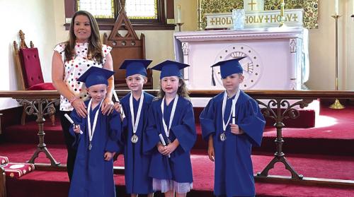 Congratulations to the Class of 2024 St. James Episcopal Preschool Graduates. Their teacher, Mrs. Ashley Abbey, along with all of the preschool staff, would like to wish these children a very happy and successful Kindergarten year in the fall.