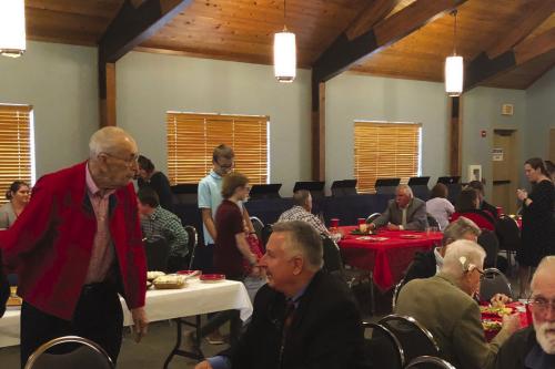 The Ladies at Holy Cross Lutheran in Warda recently held their annual “Over 80’s” Christmas Dinner, which included members of the congregation that are 80 years of age and older and also the ladies that participate in the quilting group.