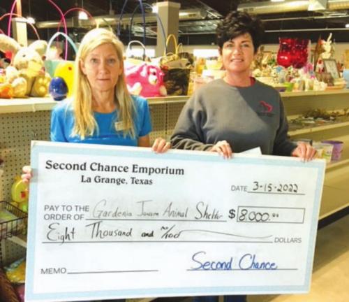 Second Chance Donates To the Animal Shelter