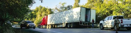 Another 18-Wheeler Mishap Clogs Bluff on Tuesday