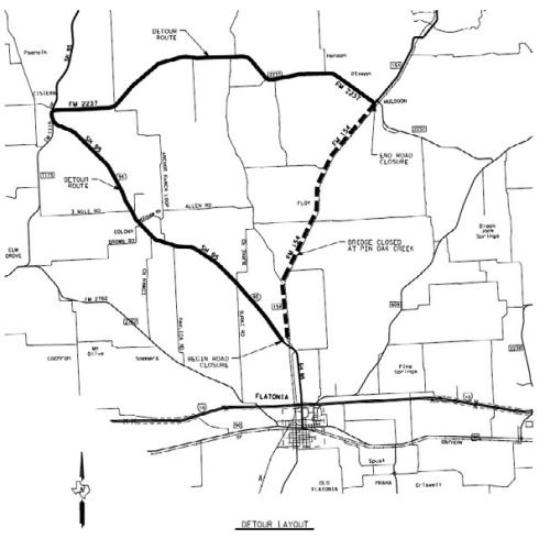 Road Closure on FM 154