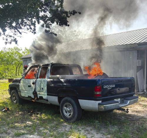 The dodge pickup truck was a complete loss.
