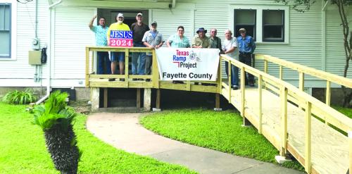 On May 16, Fayette County Texas Ramp Project volunteers built this 40 ft. ramp on S. Madison St. in La Grange.