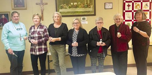 Sacred Heart Altar Society Officers are Karen Janda, President; Marian Tajchman, Vice President; Trish Pechal, Secretary; Carolyn Weishuhn, Assistant Secretary; Anna Boyd, Treasurer; Susie Kalmus, Assistant Treasurer; and Gracie Fucik, Parliamentarian.