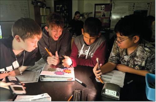 Fayetteville ISD 6th graders learning about earth's seasons.