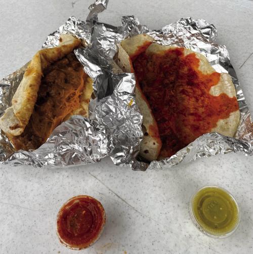 For this week’s installment of our breakfast taco tour of Fayette County, we reached out for a guisada and cheese taco and a red pork taco with beans and rice from La Grange’s Taqueria Rio Verde, known by many folks as “Taco Shack” at 1330 N Jefferson St. in La Grange. Photos by Andy Behlen