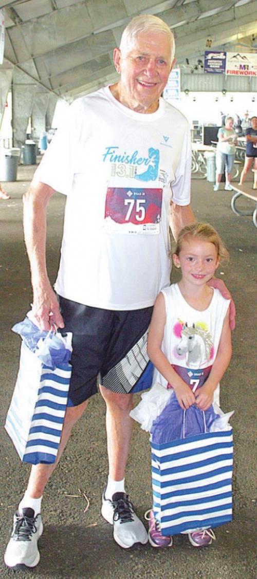 Most Seasoned 5K Participant w/Youngest 5K Participant: Lee Miksch who is 85 (what an inspiration!) &amp; Cadence Beane who is 5.
