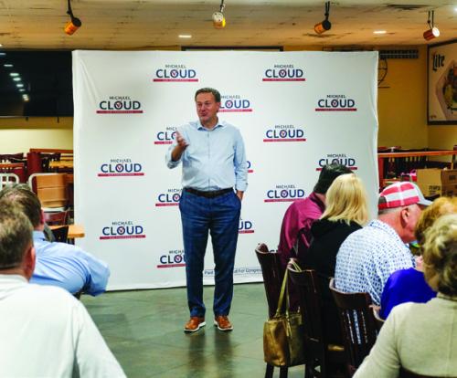 U.S. Congressman Michael Cloud, R-Victoria, spoke to a crowd of about two dozen local folks at a meet-and-greet event last week in La Grange. Photo by Andy Behlen