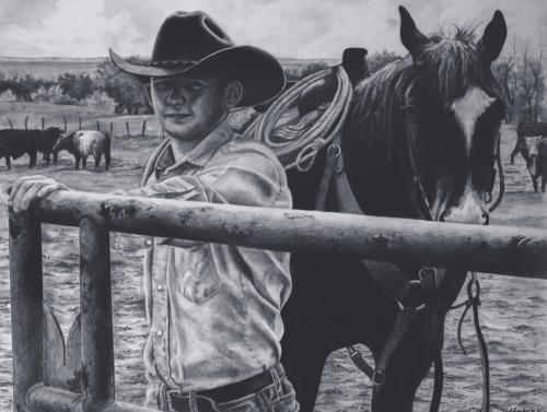 Partner by Allyson Hoffmann, Graphite Drawing.