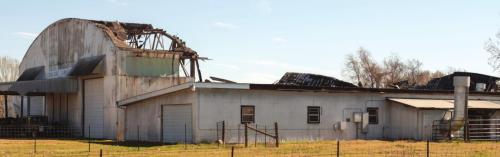 The Encore Cabinet building on Eblin St. In La Grange has been falling down for years.